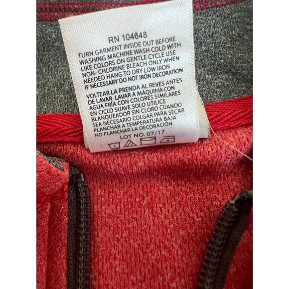 NHL Men’s Chicago Blackhawk Red Gray Long Sleeve  1/4  Zip Shirt w/ Pockets M - Picture 8 of 8